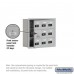Salsbury Cell Phone Storage Locker - with Front Access Panel - 3 Door High Unit (5 Inch Deep Compartments) - 9 A Doors (8 usable) - Aluminum - Recessed Mounted - Resettable Combination Locks  19135-09ARC